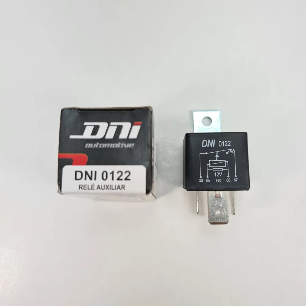Relé Auxiliar Universal 70A - 12V - Com Suporte