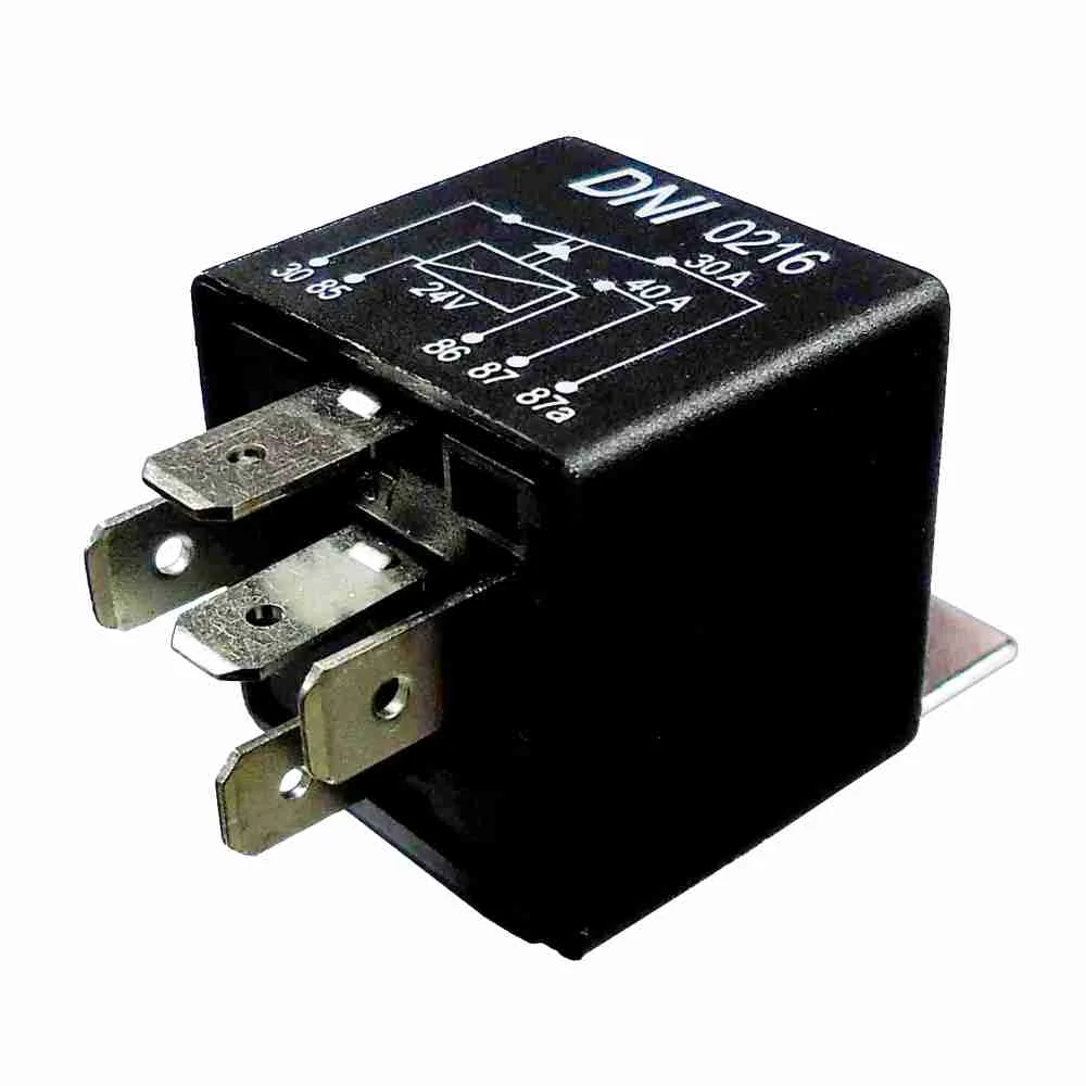 Relé Auxiliar Reversor Universal com Suporte 40/30A - 24V