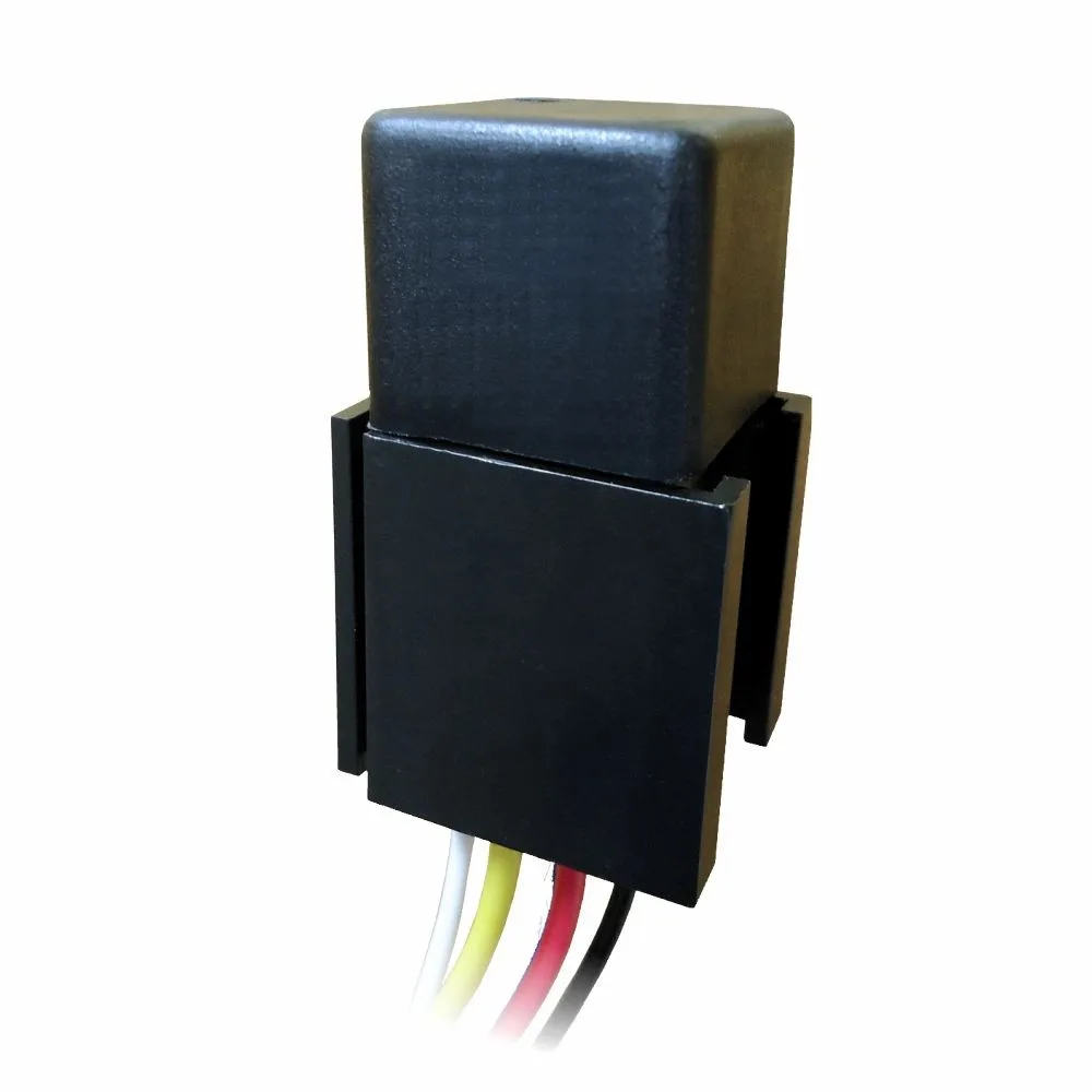 Relé com Soquete e Chicote 4 Terminais com 2 Terminais Largos 70A - 12V