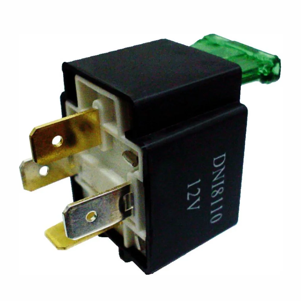 Relé Auxiliar Universal 40A com Fusível 30A - 12V