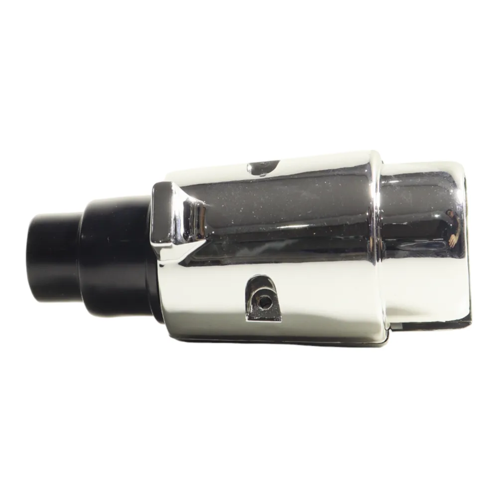Tomada Elétrica P/ Engate Redonda 6 Polos Completa (Fixa e Móvel) - Plástico Cromado - 12/24V