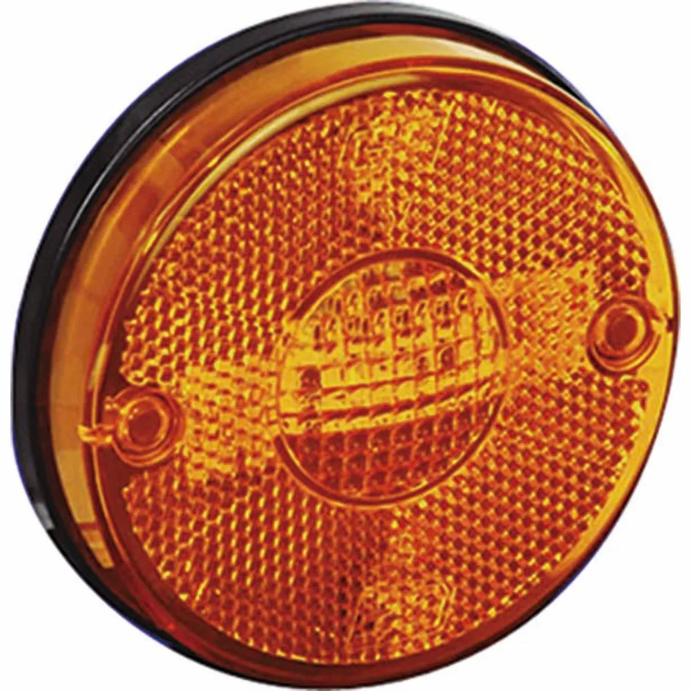 Lanterna Lateral Acrílica Amarela com LED Bivolt