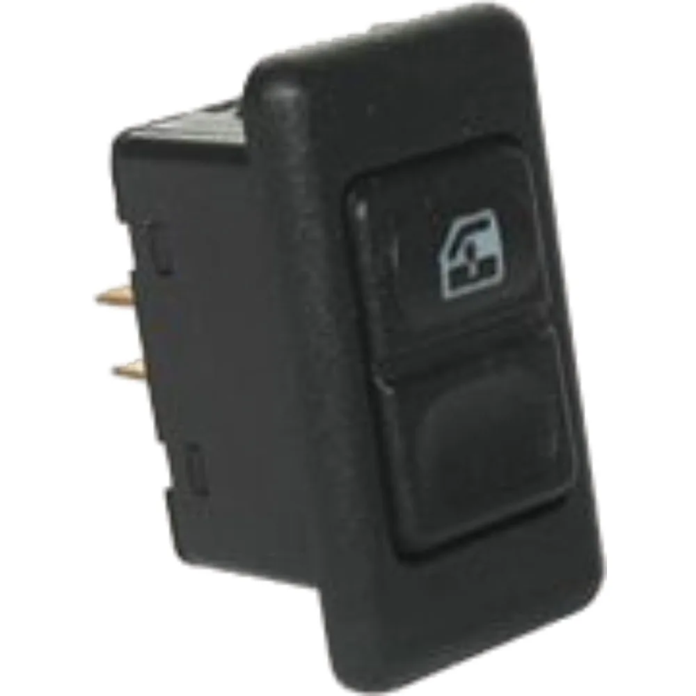 Interruptor de Vidro Elétrico Tecla Simples Preta e Luz Verde