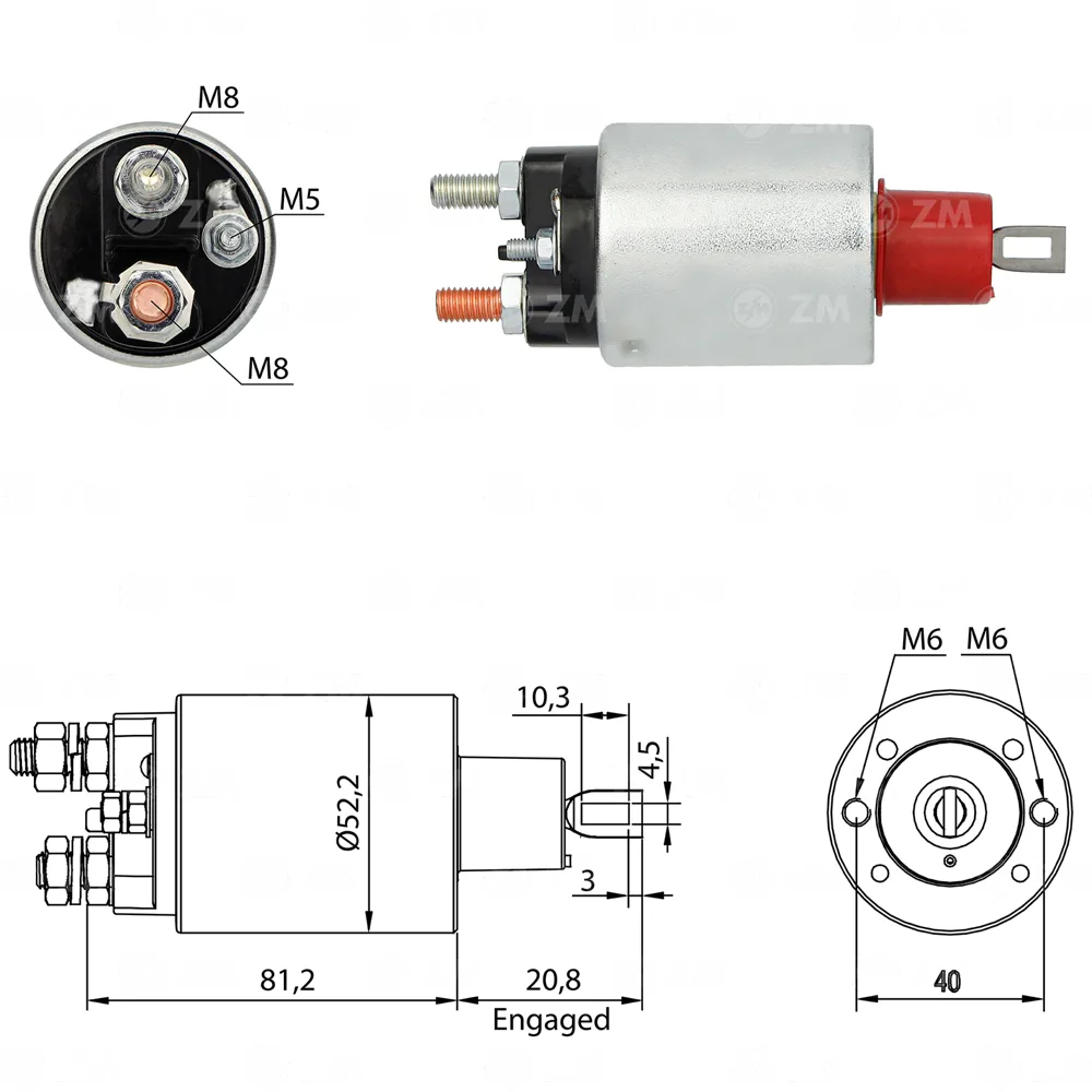 Relé de Partida - F100/F150/F250/F7000/Peugeot 504