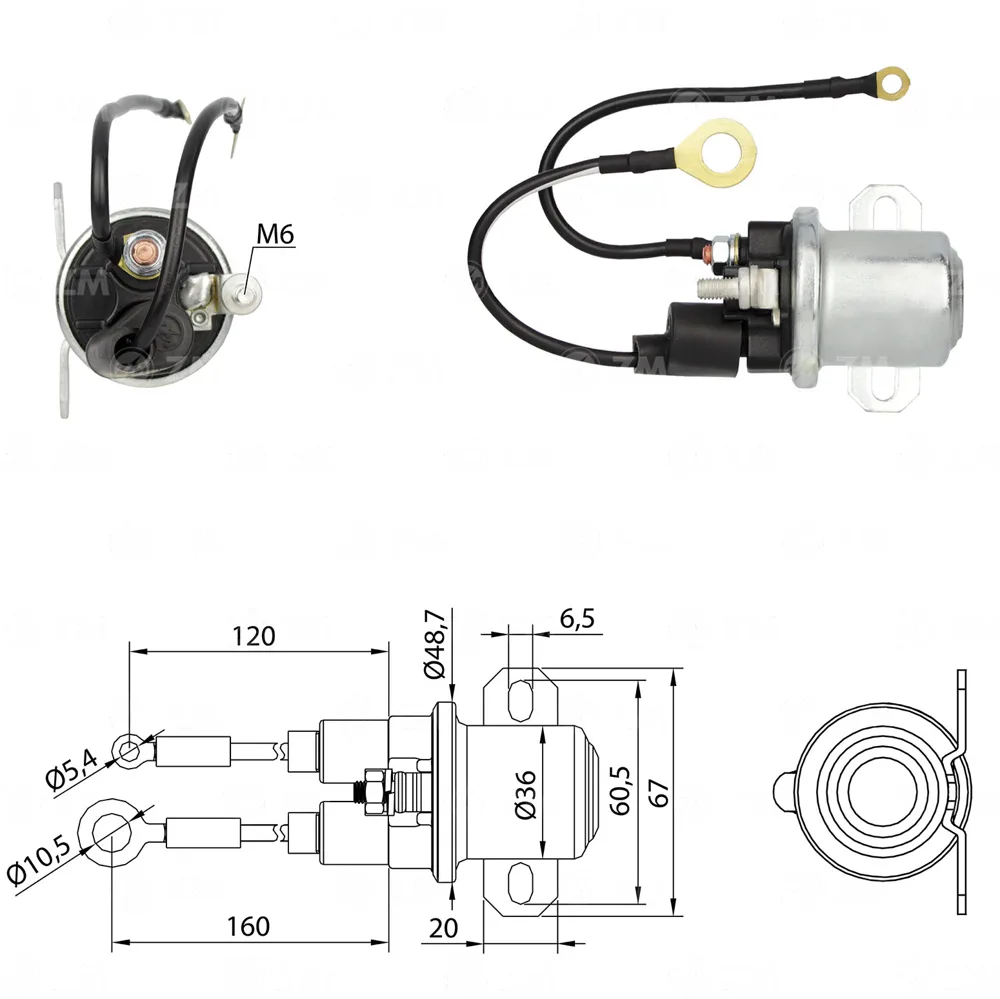 Relé Auxiliar de Partida - 12V