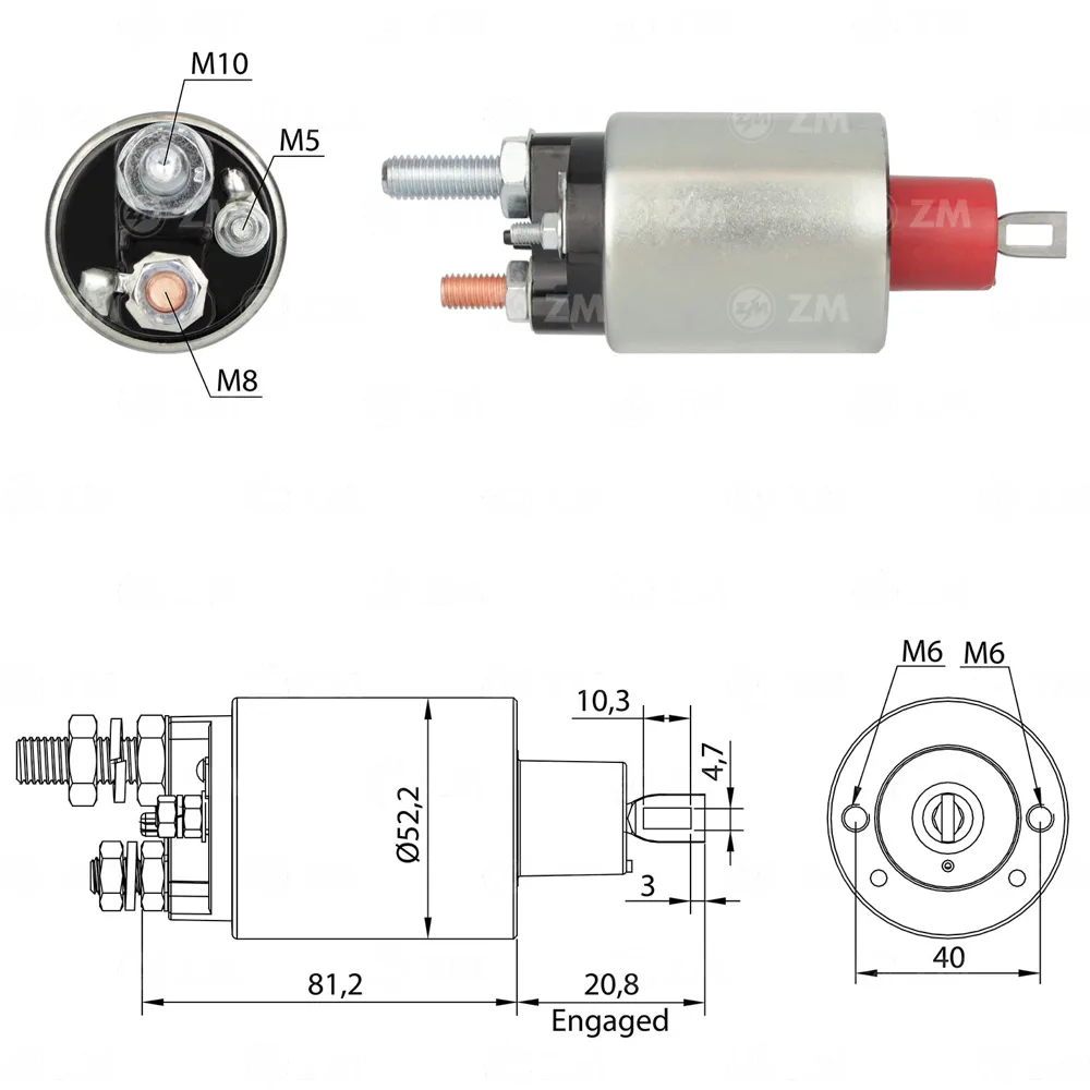 Relé de Partida - Volkswagen Caminhão 13, 15, 17, 21
