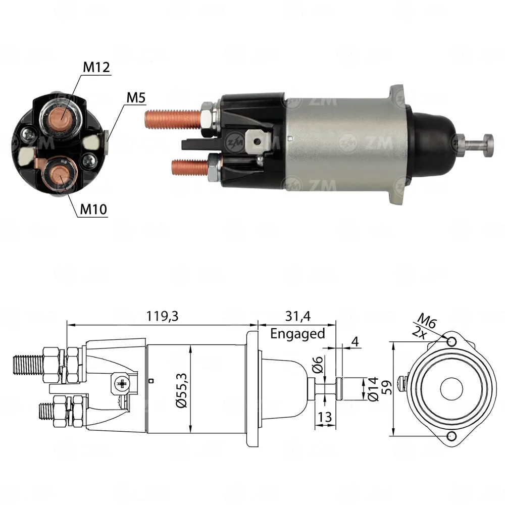 Relé de Partida - Mercedes-Benz Axor e Atron 24V
