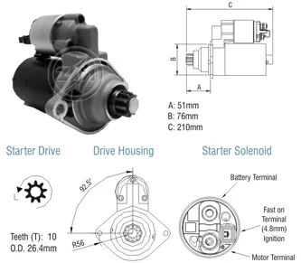 Motor de Partida - Gol G2, Gol G3 1.0 16V e Parati G3