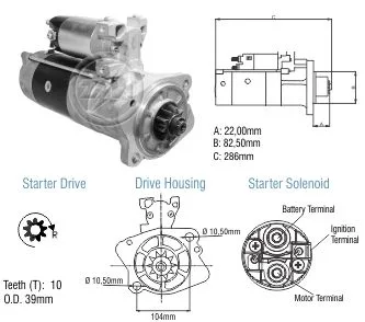 Motor de Partida - Caterpillar CAT320 e Mitsubishi 24V