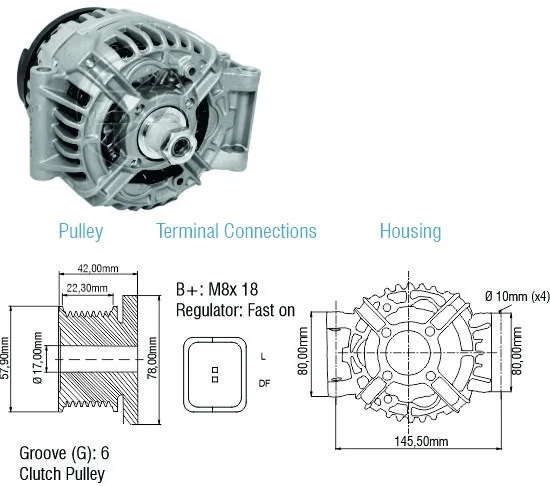 Alternador Completo - Renault Clio/Mégane/Scénic/Kangoo/Laguna