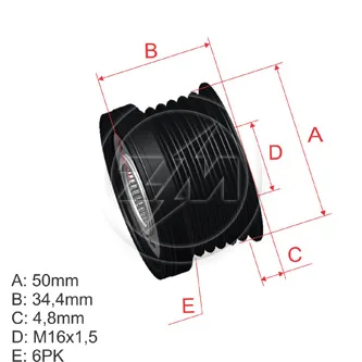 Polia Alternador Roda Livre Astra/Vectra/Zafira