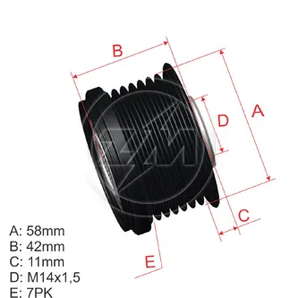 Polia Alternador Roda Livre Hilux 2.4-3.0 2001-2007