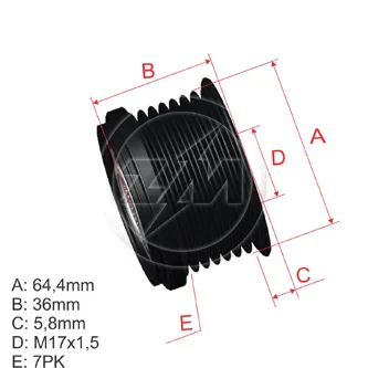 Polia Alternador Roda Livre Frontier 2.5 05/08