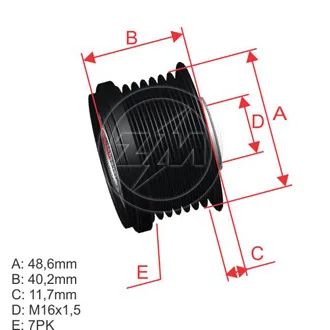 Polia Alternador Roda Livre Clio, Megane, Master, Kangoo