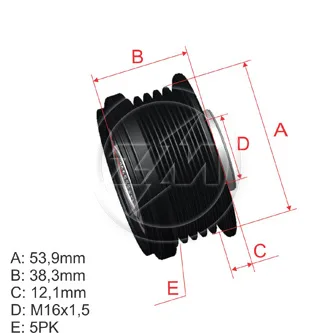 Polia Alternador Roda Livre Corsa, Meriva, Zafira