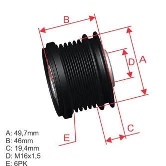 Polia Alternador Roda Livre Patriot/C-Class/Sprinter
