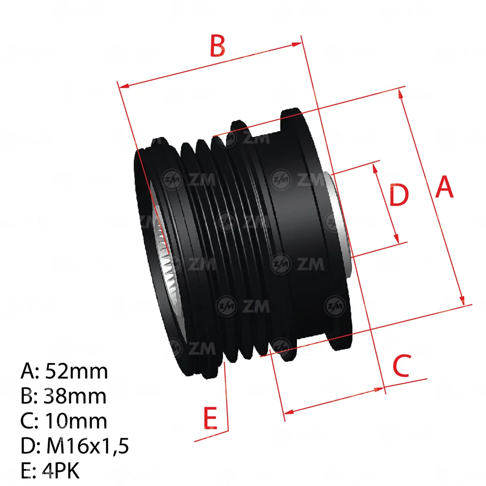 Polia Alternador Roda Livre Sandero 1.0 17-18/Micra